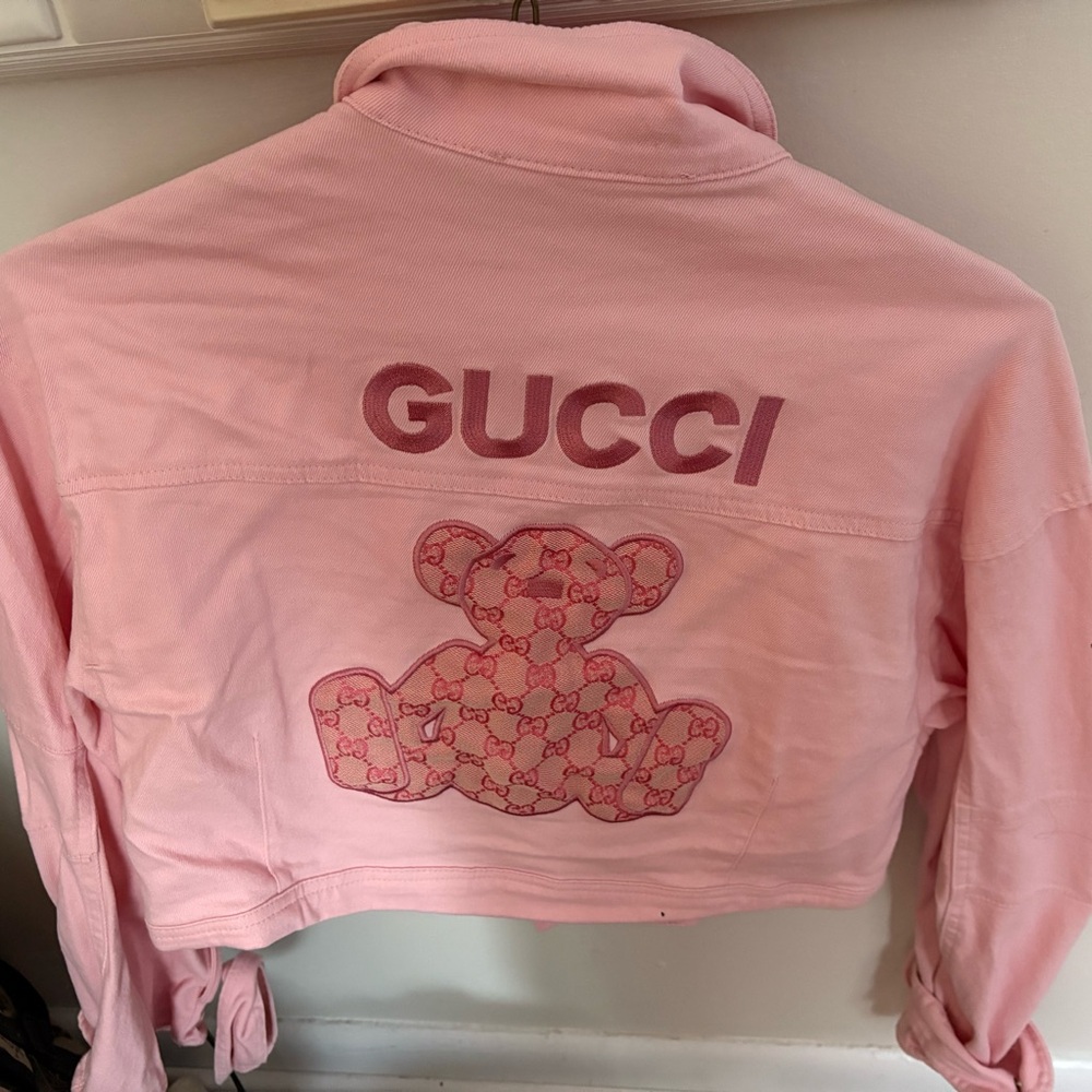 Gucci Pink Jacket with Bear Design